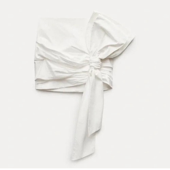 ZARA KNOTTED MINI SKIRT ZW COLLECTION - Picture 4 of 6